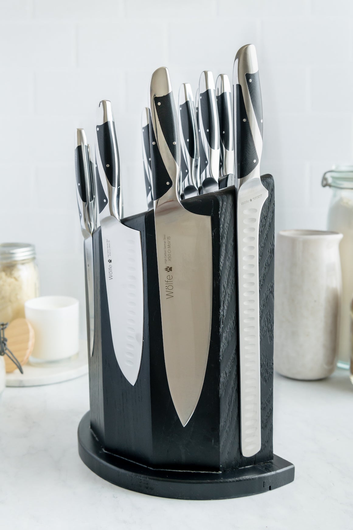 Wölfe 7 PC Cutlery Set with Custom Block and Sharpener – Tahoe Kitchen Co